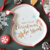 Assiette Déco De Noël - Etoile, Père Noël, Gant, étoile