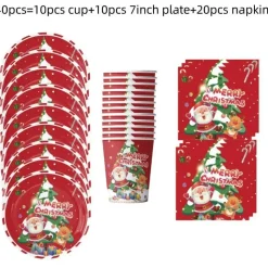 Assiette De Noël Jetable