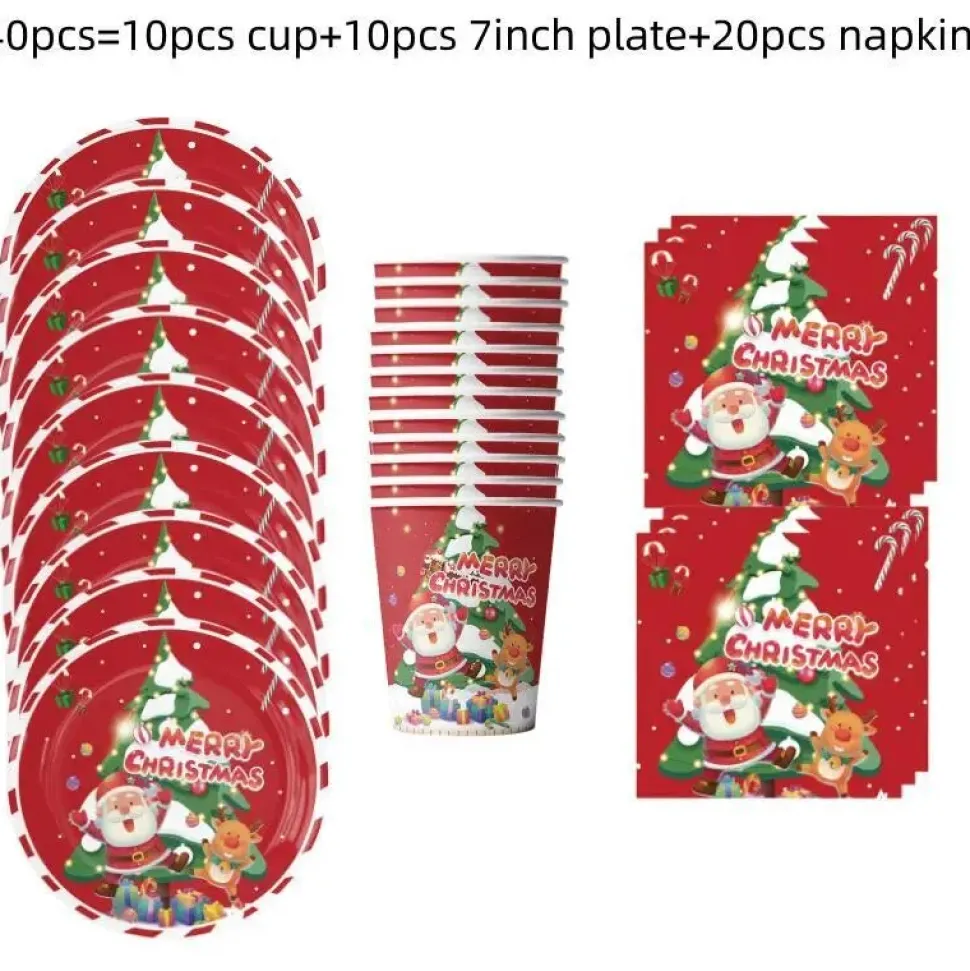 Assiette De Noël Jetable