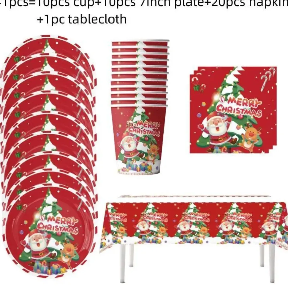 Assiette De Noël Jetable