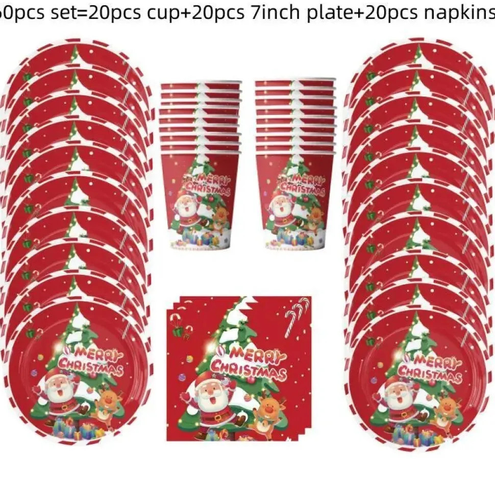 Assiette De Noël Jetable