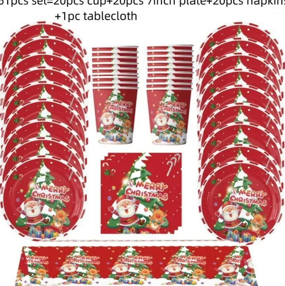 Assiette De Noël Jetable