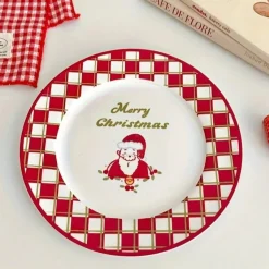 Assiette De Noël Rouge