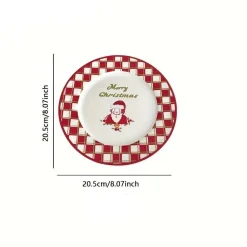 Assiette De Noël Rouge