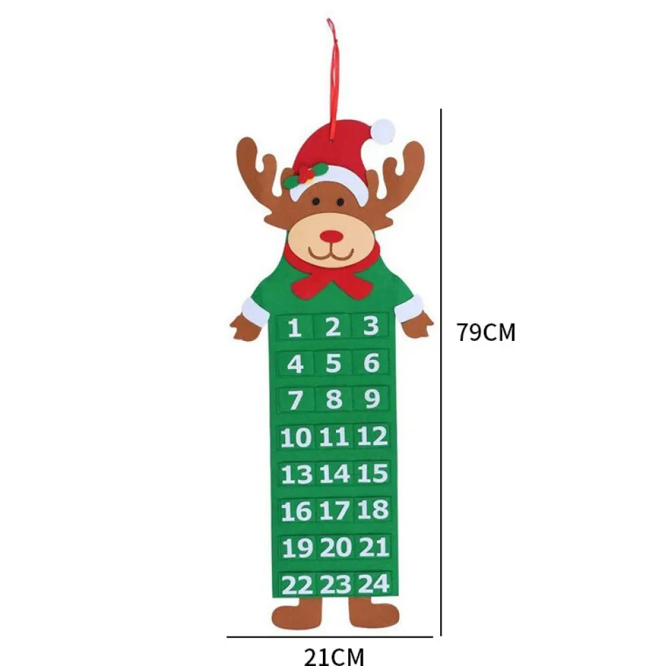 Calendrier De L'avent Renne En Feutrine