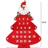Calendrier De L'avent Sapin Feutrine Avec Père Noël