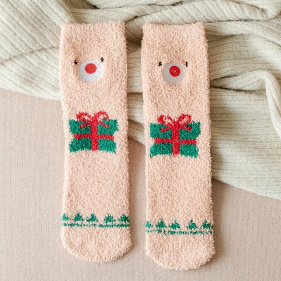 Chaussettes De Noël Beige