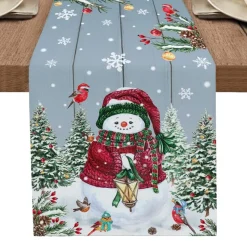 Chemin De Table Noël Bleu