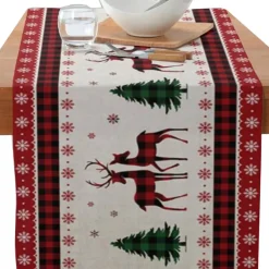 Chemin De Table Noël Rouge