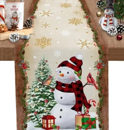 Chemin De Table Noël Rouge Et Or