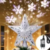 Cimier De Sapin De Noël : Projecteur D'étoiles Et Flocons Argent