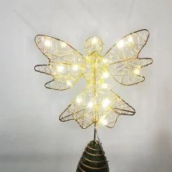 Cimier De Sapin De Noël Lumineux Ange