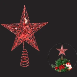 Cimier De Sapin De Noël étoile - Rouge