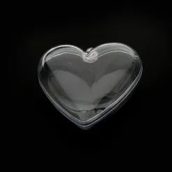 Coeur En Plastique Transparent En Deux Parties