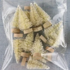 Décoration Village De Noël - Sapins Blancs