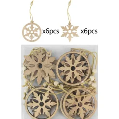 Forme En Bois - Flocons De Neige