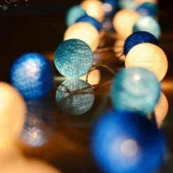 Guirlande Lumineuse à Boules Bleues