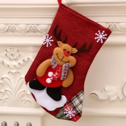 Hotte Du Père Noël - Renne Avec écharpe