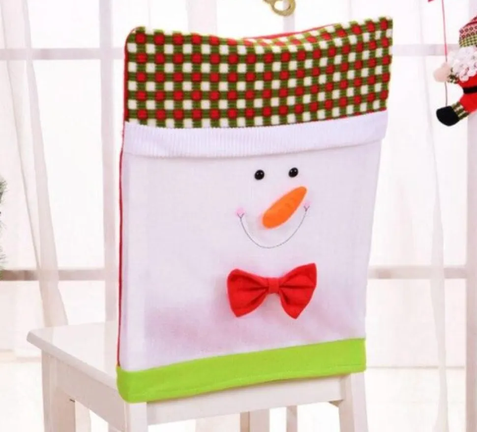 Housse De Chaise Noël - Bonhomme De Neige