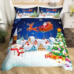 Housse De Couette Noël Bonhomme De Neige
