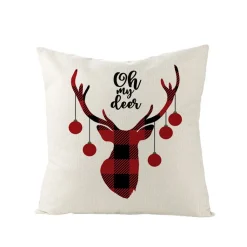 Housse De Coussin De Noël : Tête De Renne