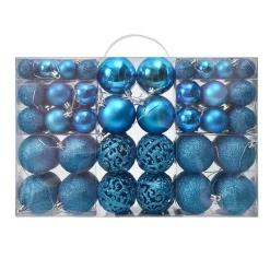 Lot De 100 Boules De Noël Bleu