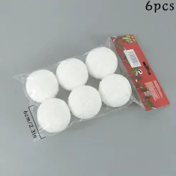 Lot De 6 Boules De Noël Enneigée