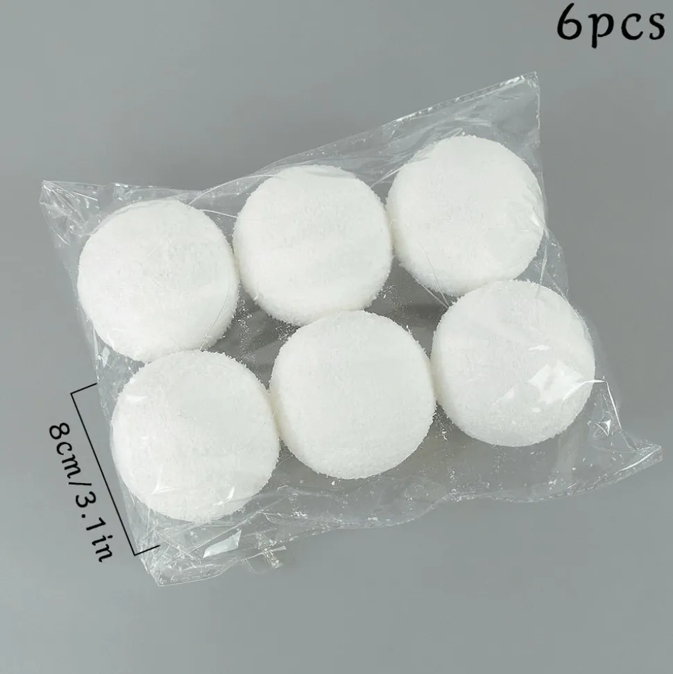 Lot De 6 Boules De Noël Enneigée