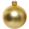 Lot De 4 Boules De Noël Mates 10 Cm - Or