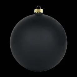 Lot De 4 Boules De Noël Mates 10 Cm - Noir