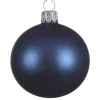 Lot De 4 Boules De Noël Mates 10 Cm - Bleu Nuit