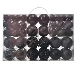 Lot De 100 Boules De Noël Noir