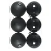 Lot De 6 Boules De Noël Noires 8 Cm