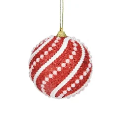 Lot De 6 Boules Perlées - 8cm