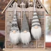 Lot De 3 Lutins De Noël à Suspendre - Gris