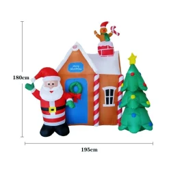 Maison Du Père Noël Gonflable : Structure Décoration