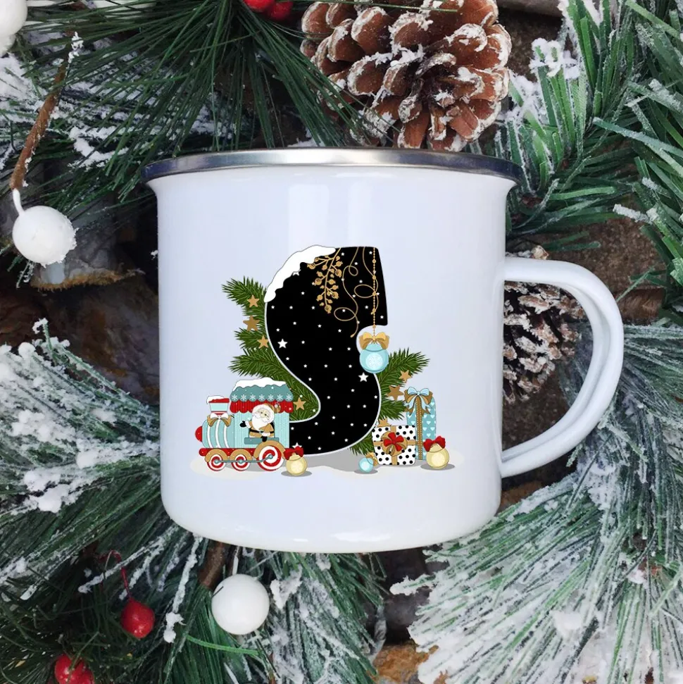 Mugs Tasse De Noël - Lettre Au Choix
