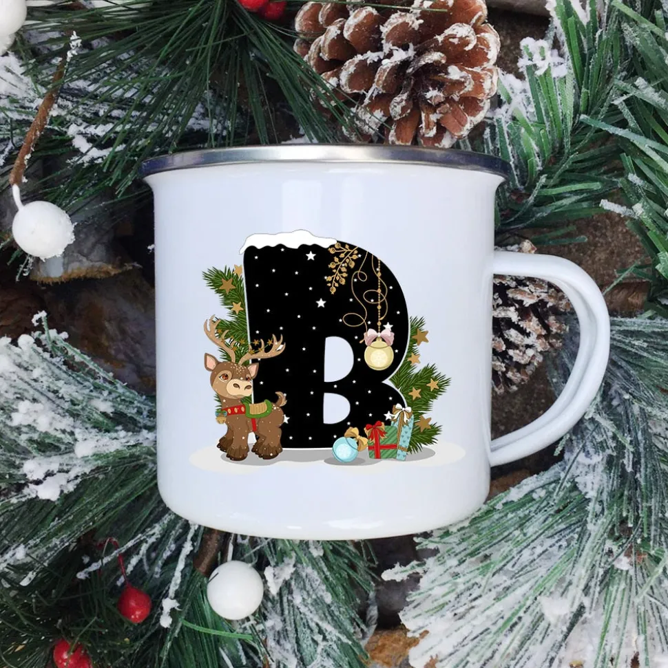 Mugs Tasse De Noël - Lettre Au Choix