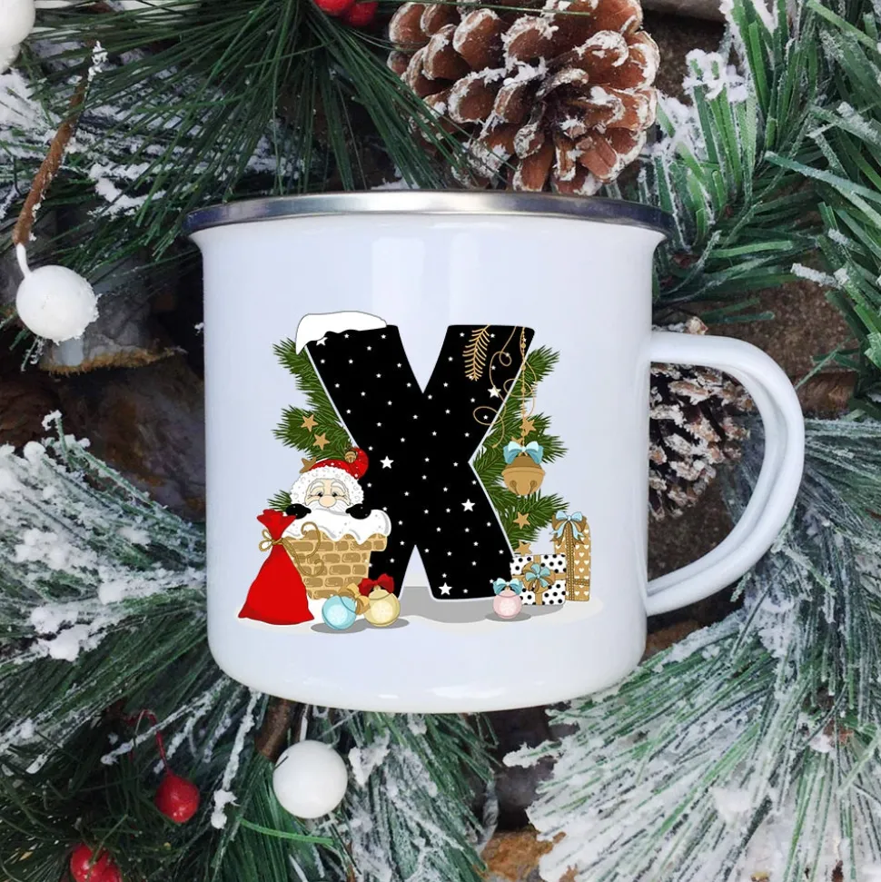 Mugs Tasse De Noël - Lettre Au Choix