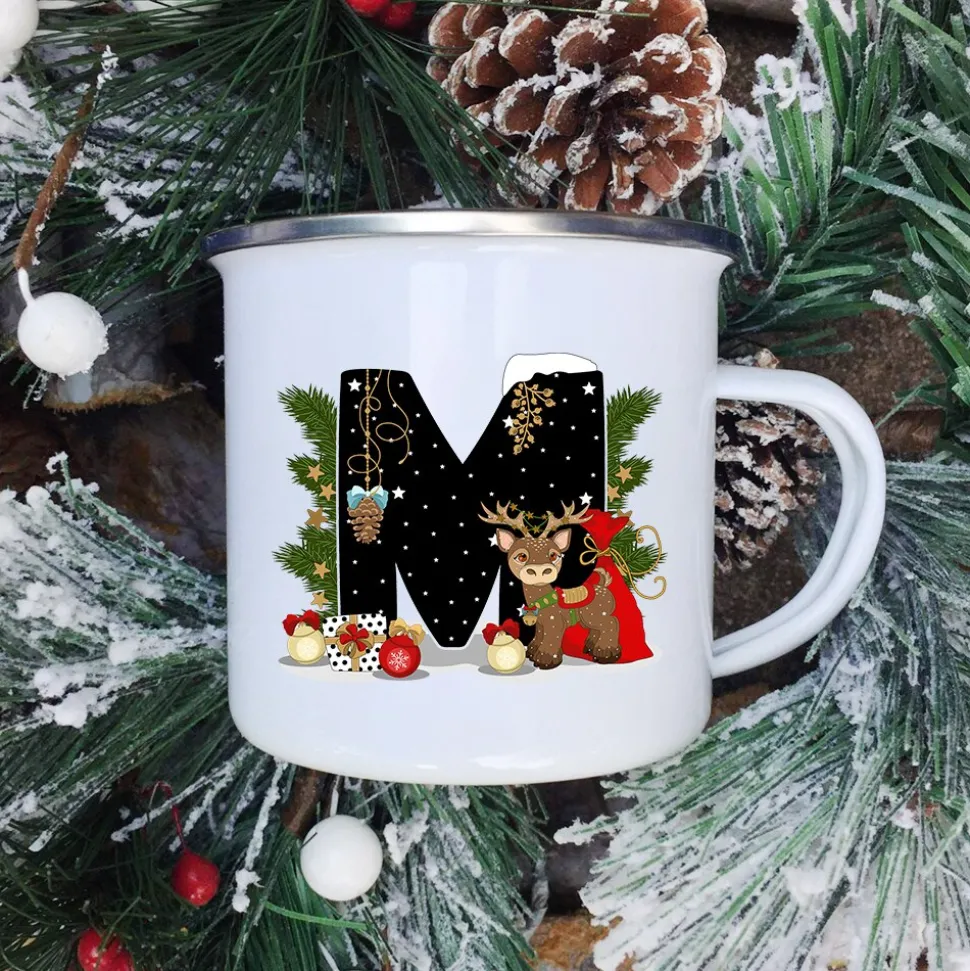 Mugs Tasse De Noël - Lettre Au Choix