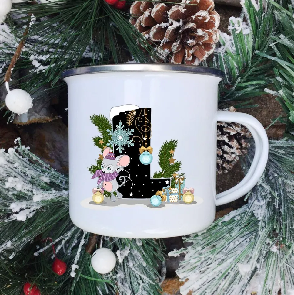 Mugs Tasse De Noël - Lettre Au Choix