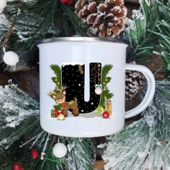 Mugs Tasse De Noël - Lettre Au Choix