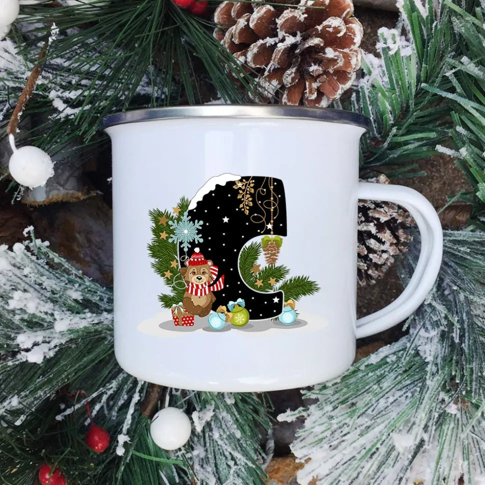 Mugs Tasse De Noël - Lettre Au Choix
