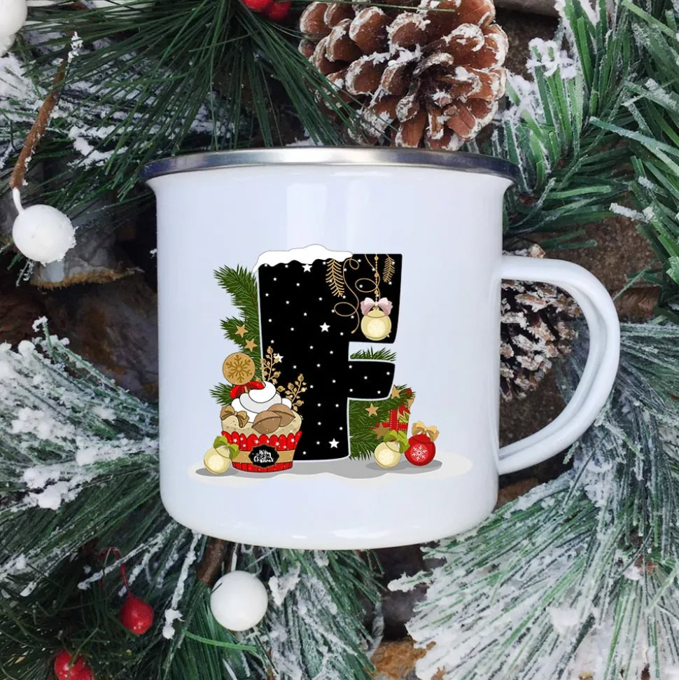 Mugs Tasse De Noël - Lettre Au Choix