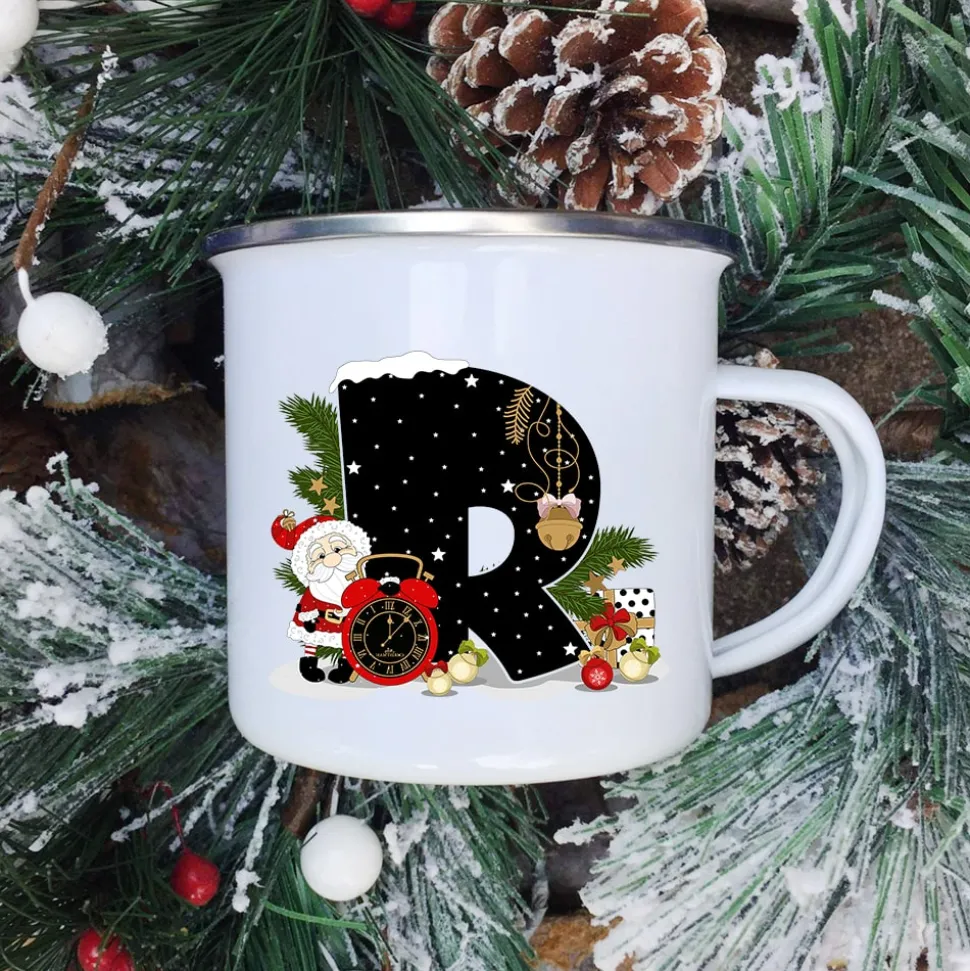 Mugs Tasse De Noël - Lettre Au Choix