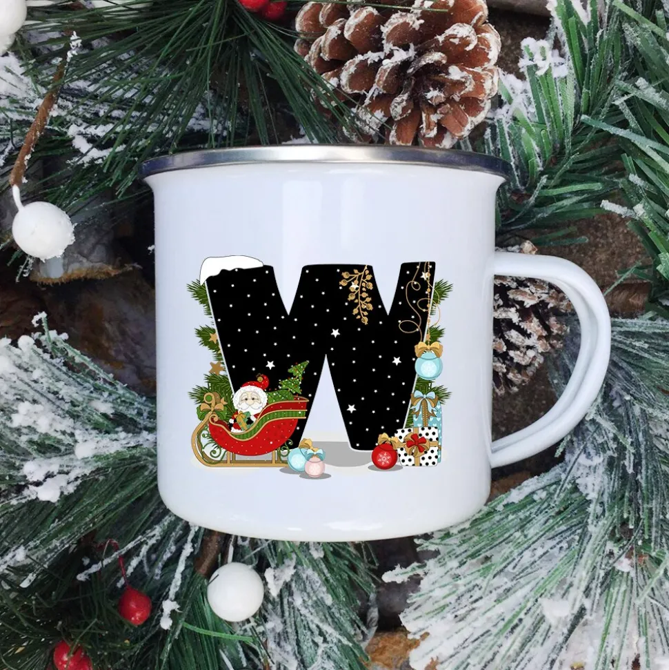 Mugs Tasse De Noël - Lettre Au Choix