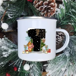 Mugs Tasse De Noël - Lettre Au Choix