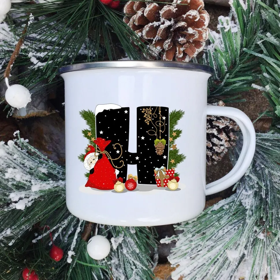 Mugs Tasse De Noël - Lettre Au Choix