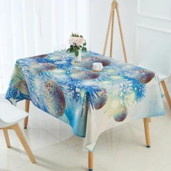 Nappe De Noël Bleue