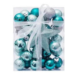 Petit Kit De Décorations De Noël Bleu Turquoise